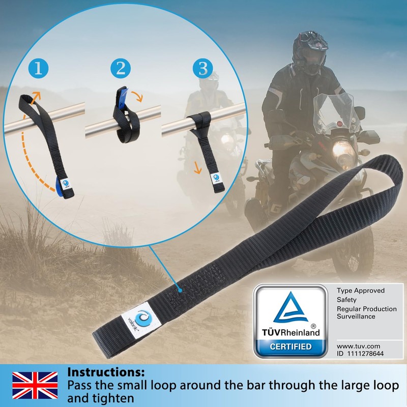 valonic FALCON - 4x soft loop tie down straps, 30cm,