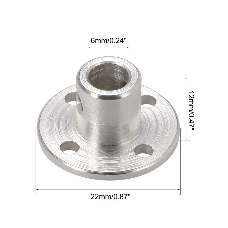 uxcell 6mm Inner Dia H12D10 Rigid Flange Coupling Motor Guide