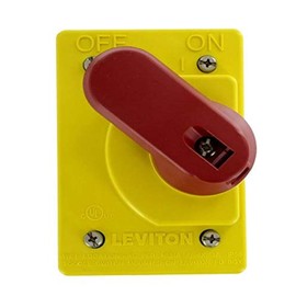 Leviton IP66, NEMA 4 and 4X, For All 15A-40A Toggle Switches including Manual Motor Starters, Wetguard Watertight Toggle Switch Cover, COVER-S, Yellow
