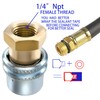 YSIL Locking Large Bore Air Chuck,1/4FNPT Closed Flow Tire Chuck