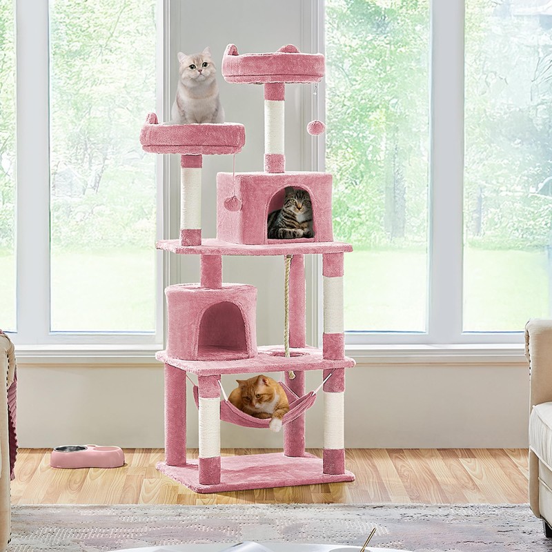 Yaheetech 62.2in Cat Tree, Large Cat Tower Cat Activity Center