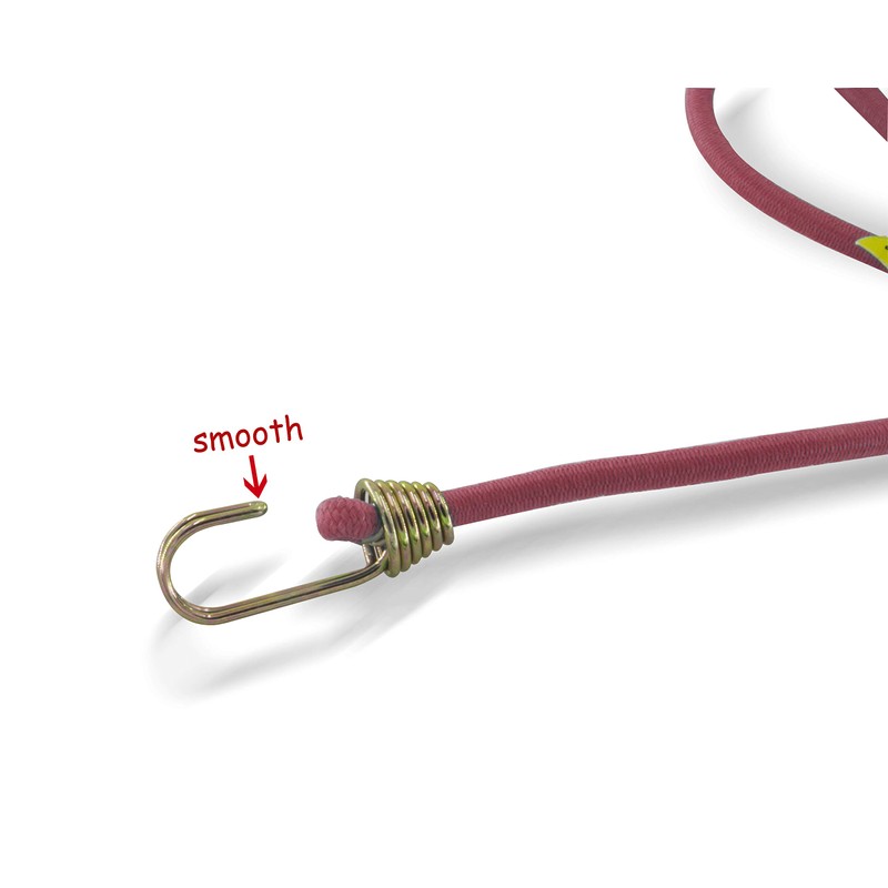 Marcobrothers Multipurpose Mini Bungee Cord with Steel Hook for Tarps,