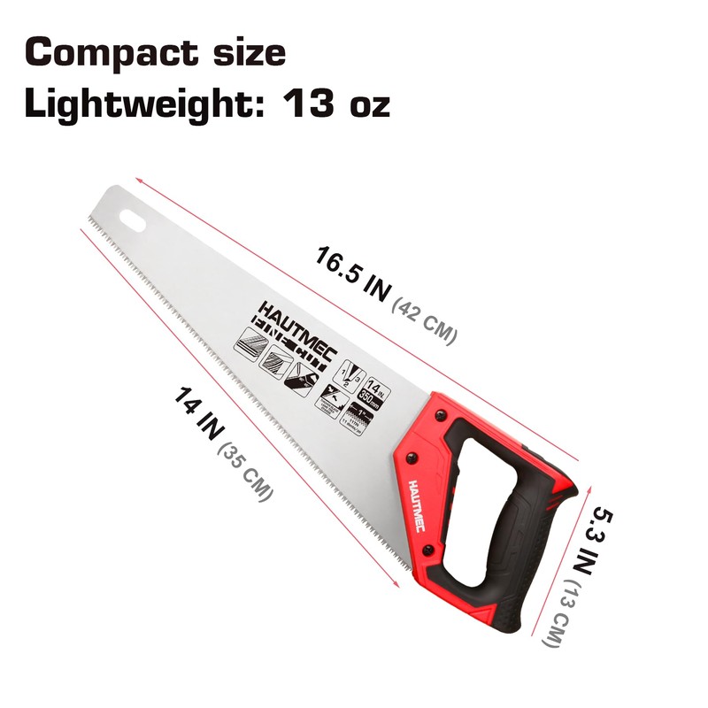 HAUTMEC 14 Inch Universal Hand Saw - 11 TPI Fine