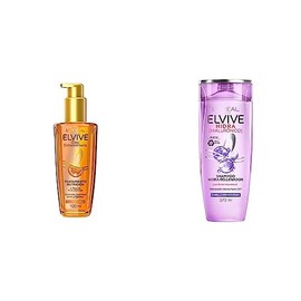 LOréal Paris Tratamiento en Aceite Óleo Extraordinario Elvive 100 ml  LOréal Paris Shampoo Hidra Hialurónico 370 ml                                   