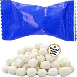 Royal Blue Buttermints, Mint Candies, After Dinner Mints, Butter Mint Candy, Fat-Free, Individually Wrapped (55 Pieces)