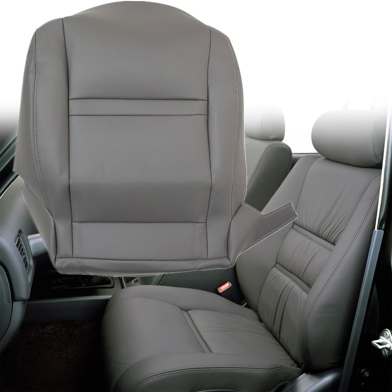 NLQR Front Driver Bottom Replacement Seat Cover Gray Microfiber Leather