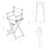30" Director's Chair White Frame-Tangerine Canvas