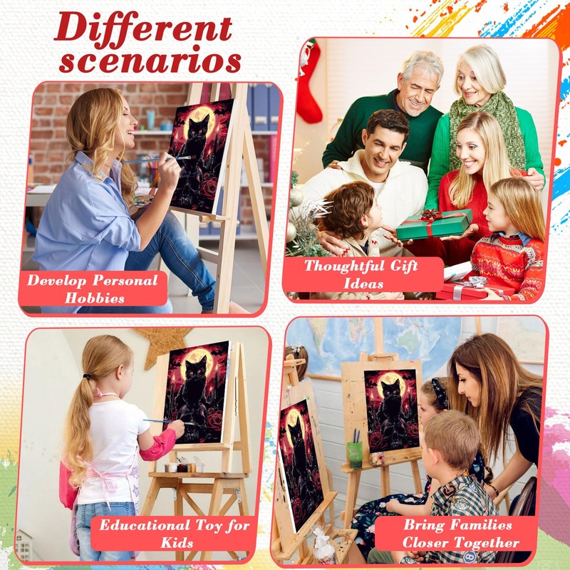 Skyboda Skull Paint by Numbers Kit for Adults Beginners with