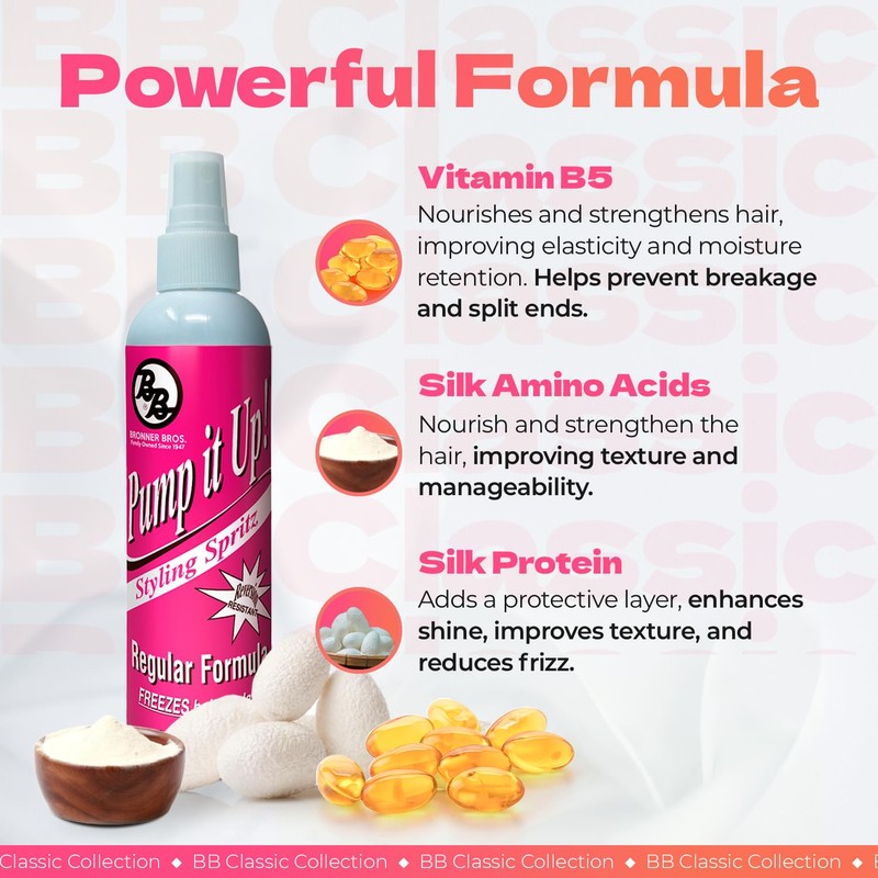 Bronner Bros Pump It Up Styling Spritz Regular 80% –