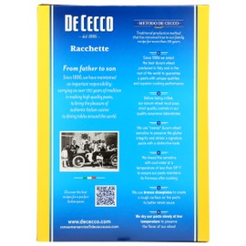 DE CECCO PASTA Racchette Pasta, 16 OZ