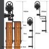 AONAYIOA 9FT Bypass Sliding Barn Door Hardware Kit, Combination Track