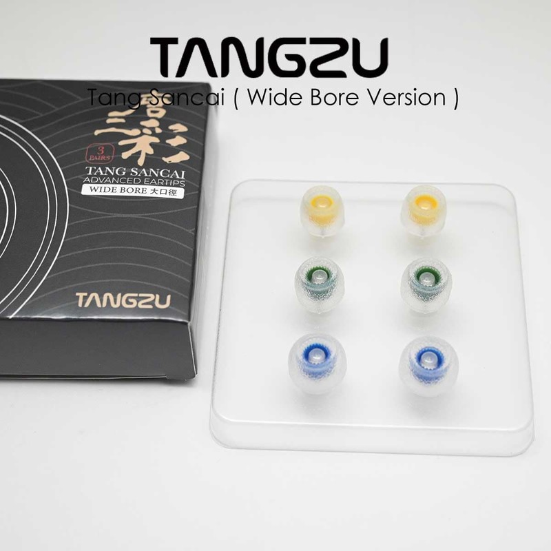 TANGZU Tang Sancai Wide Bore Eartips, Silicone in-Ear Monitor Ear