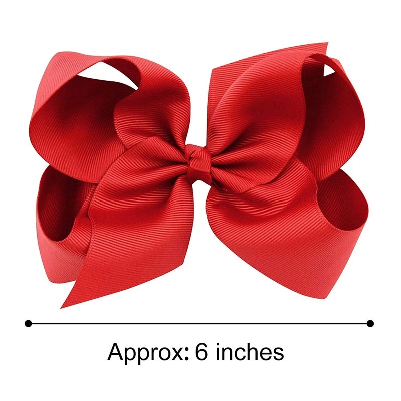 Whaline 20Pcs Red Girls School Hair Accessories Kit 8 Inch