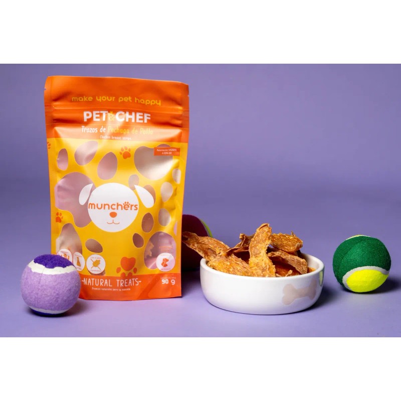 Premios Naturales Pechuga De Pollo Pet&chef Paq 3 Bolsas