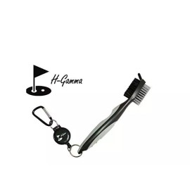H-Gamma Golf Club Brush and Groove Cleaner - Double-Sided Golf Club Cleaner For Woods