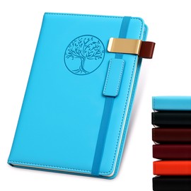 DreamDove Tree of Life with Pen Holder Lined Journal Notebook 5.7 × 8. 3 Leather Hardcover Travel Bound Waterproof Notebook College Ruled Notebooks Business Notebook,Diary Notepad(Blue)