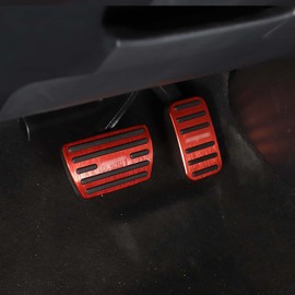 PIUGILH for Honda Civic Accord CRV Odyssey Pilot Passport Accessories No Drilling Anti-Slip Foot Pedal Covers Brake and Accelerator Pedals Pad（with Logo）