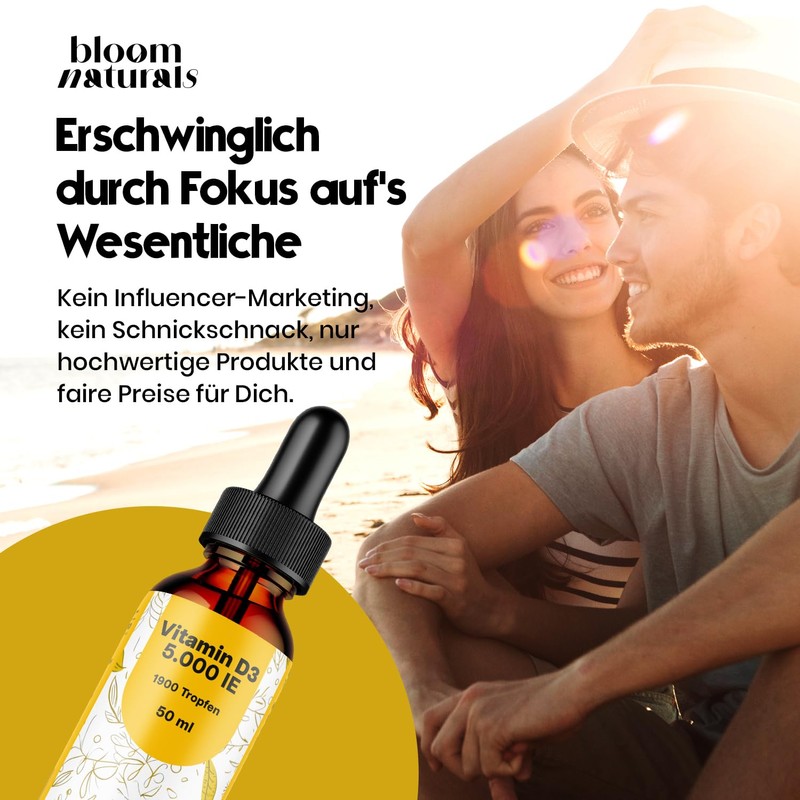 Vitamin D3 Drops High Dose 5000 IU - 1850 Drops