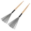 2PCS Drum Brush Double Headed Dual Purpose Maple Drumstick Rubber