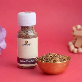 SATVIK Pack of 2-50 Grams Each l 100% Pure Natural Loban Powder for Pooja | Shudh Loban for Indian Rituals, Yajnas, and Fire Sacrifices | High-Quality Puja Essential l Puja Items