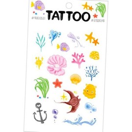 타투스티커 씨라이프 바다생물그림 데일리포인트 감성데코 패션 스티커 Tattoo Sticker Sea Life Marine Creature Illustration Daily Point Sensible Deco Fashion Sticker