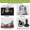 HOKAAER Heavy Duty Toggle Switch ON-Off-ON 12V DC 30A 3