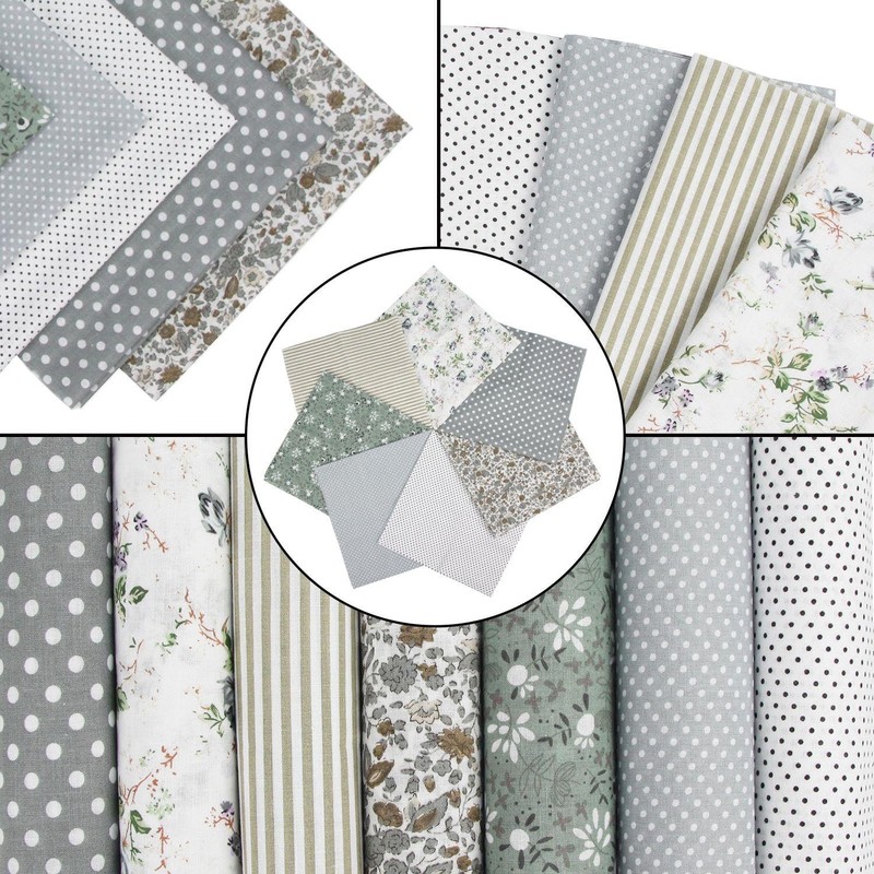 14 Pieces Floral Patchwork, Square Cotton, Printed Patchwork in Canvas