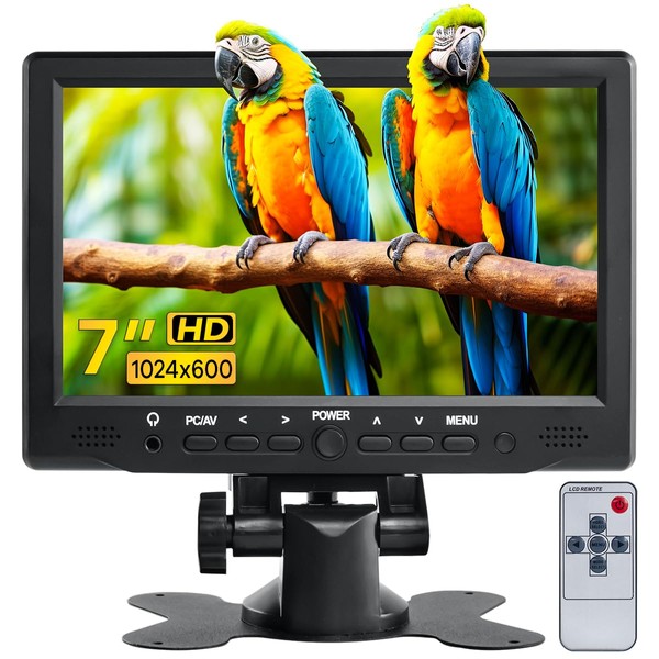Hosyond 7 inch Small Monitor TFT LCD Display 1024X600 HDMI