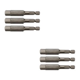 Rannb Hex Shank Head Screwdriver Bits Set 1/4" Hex Shank,3/8" Head Size Magnetic Tips 2.6"/65mm Length-6pcs
