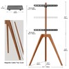 PUTORSEN Premium Wood Easel TV Stand, Adjustable TV Tripod Stand
