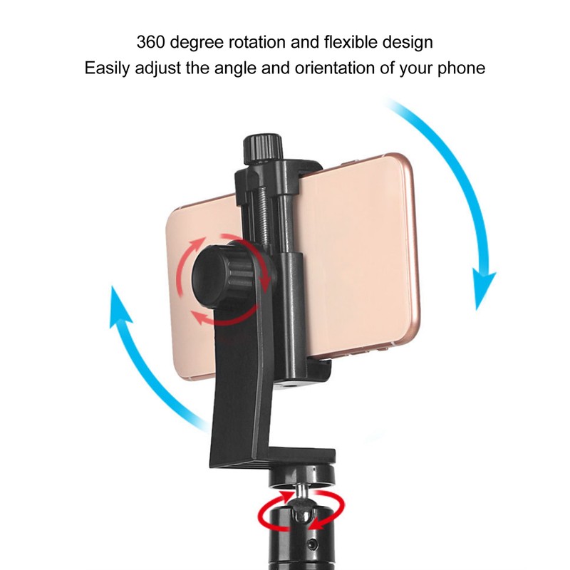 Phone Tripod Mount Flexible Adjust 360 Degree Rotatable 1/4 Inch