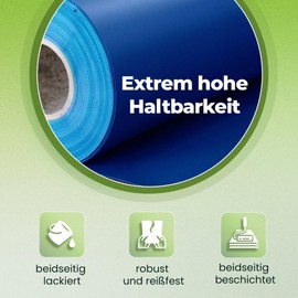 Truck Tarpaulin, 700 g Sold by the Metre, PVC Tarpaulin, Visual High-Quality, Varnished on Both Sides, Easy to Clean, 100% Waterproof, High UV Resistance, High Tear Resistance (1.00 x 2.50 m, Blue)