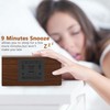 Kogonee Wooden Digital Alarm Clock, 0-100% Dimmer, 2 Alarm Settings,