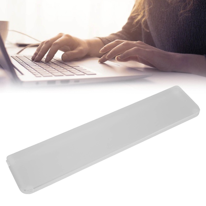 Keyboard Wrist Rest 0.4 to 0.6in Slope Ergonomic Clear Acrylic