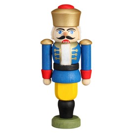 Seiffener Volkskunst Nutcracker King 9 cm Blue