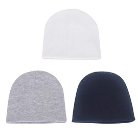 MK MATT KEELY 3 Pack Baby Hats Newborn Baby Beanie Caps Infant Cotton Caps for 0-3 Months