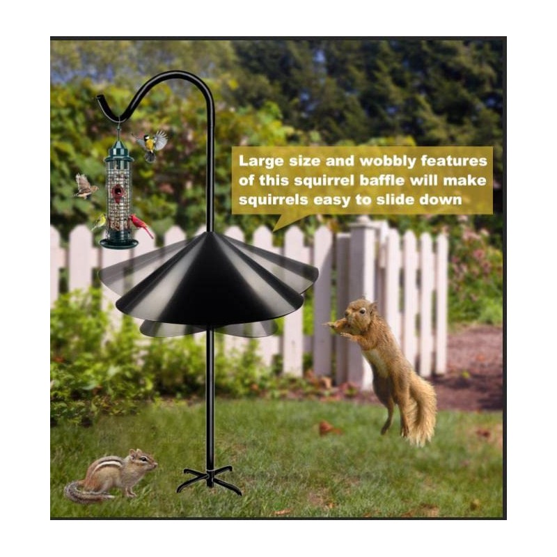 Queension 19-inch Wide Squirrel Proof Baffle,Squirrel Guard Stopper for Outside