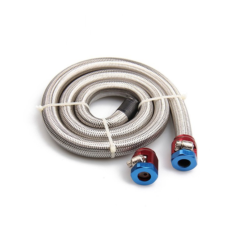3 FT 6AN 3/8" ID Fuel Line Stainless Steel Braided