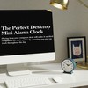 AYRELY® 4.5" Analog Alarm Clock,Small Retro Desk Clock Battery Operated,Slient