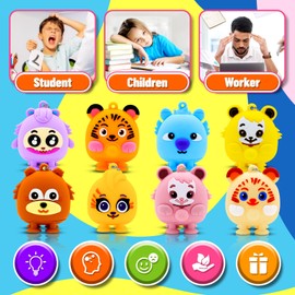 Pop Party Favors for Kids 3D Animal Pop Balls Its Fidget Toys Birthday Gifts for Boys Girls Goodie Bag Stuffers Carnival Prizes Treasure Chest for Kids Prizes Classroom Prizes