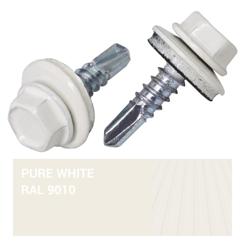 SKIR'CO (Pack of 50) Roofing Screws, Hexagonal Head, 4.8 x