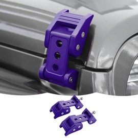 Hood Latches Hood Lock Catch Latches Kit Aluminum Alloy Stainless Steel for Jeep Wrangler JK JKU JL JLU & Gladiator JT 2007-2024,Purple