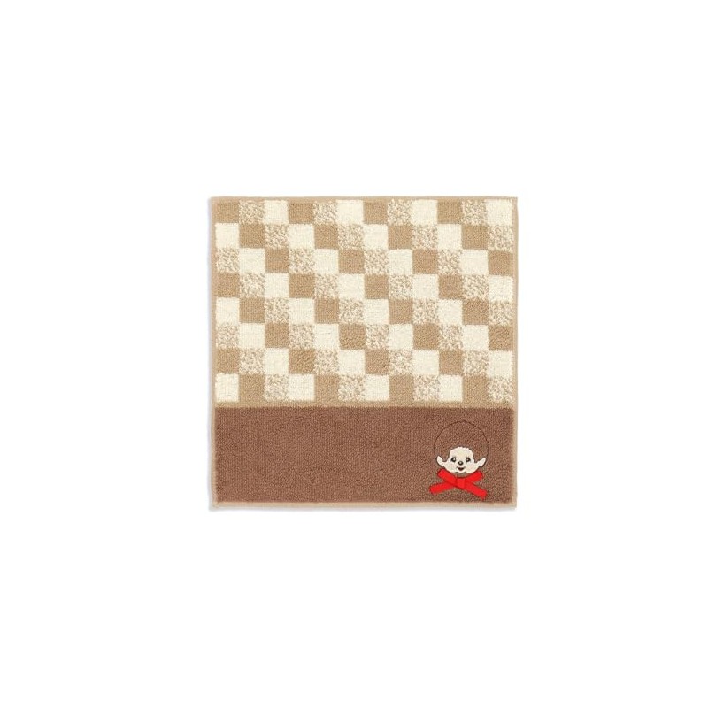 Monchhichi 59-0070070 Classical Towel Handkerchief, Brown, Full Fee Cotton, Cute,