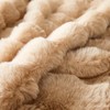ele ELEOPTION Fluffy Light Coffee Soft Throw Blanket for Couch,