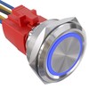 APIELE 30mm Latching Push Button Switch 12V Angel Eye LED