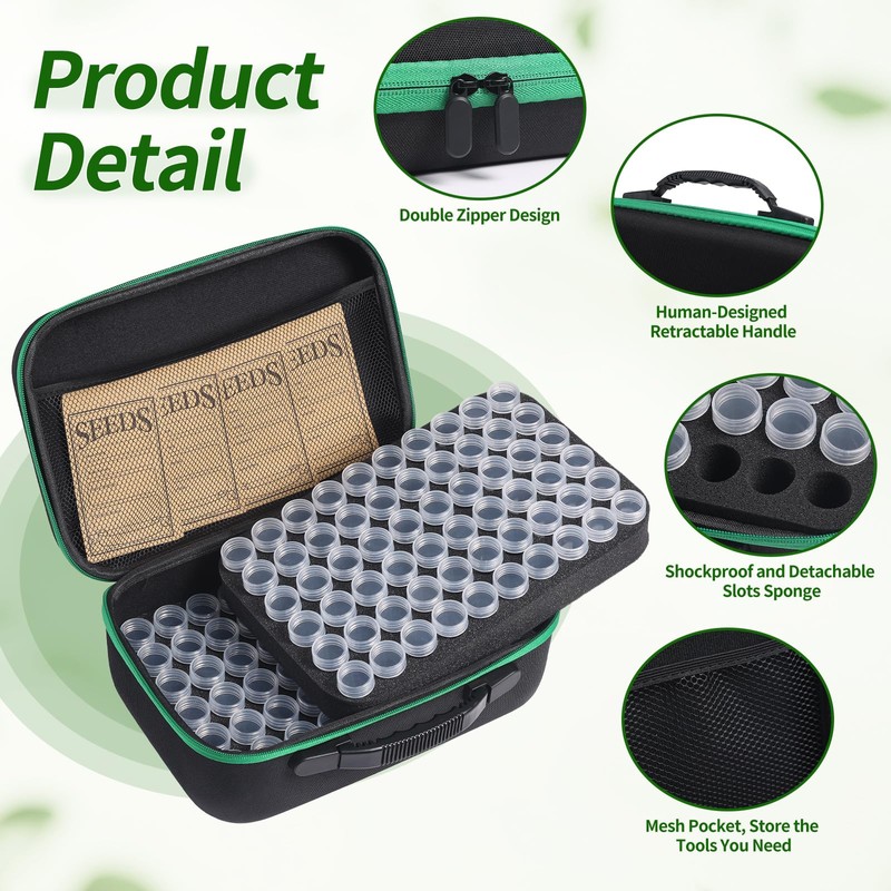 Seed Storage Box, Portable Seed Saving Box, Sturdy Seed Organizer