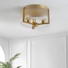 SAFAVIEH Lighting Collection Jetra Brass Flush Mount (LED Bulbs Included)