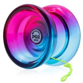 WATIEOBOO Yoyo P02 2-Color Set, Responsive and Non-Responsive Convertible Yoyo, For Kids Beginners and Advanced Players, Large Diameter PC Yoyo Toy Set