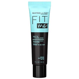 Maybelline New York Fit Me Matte  Poreless Mattifying Face Primer Makeup With Sunscreen, Broad Spectrum SPF 20, Clear, 1 Fl Oz                        