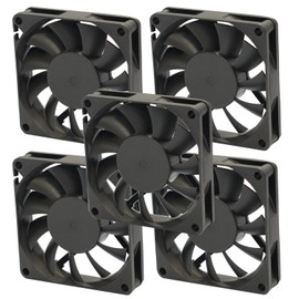 Rhombutech® Set of 5 whisper-quiet fans, 40 x 40 x 20 mm with plain bearing DC12V 0.07A, 3-pin power connection (set - 5x 40/40/20)